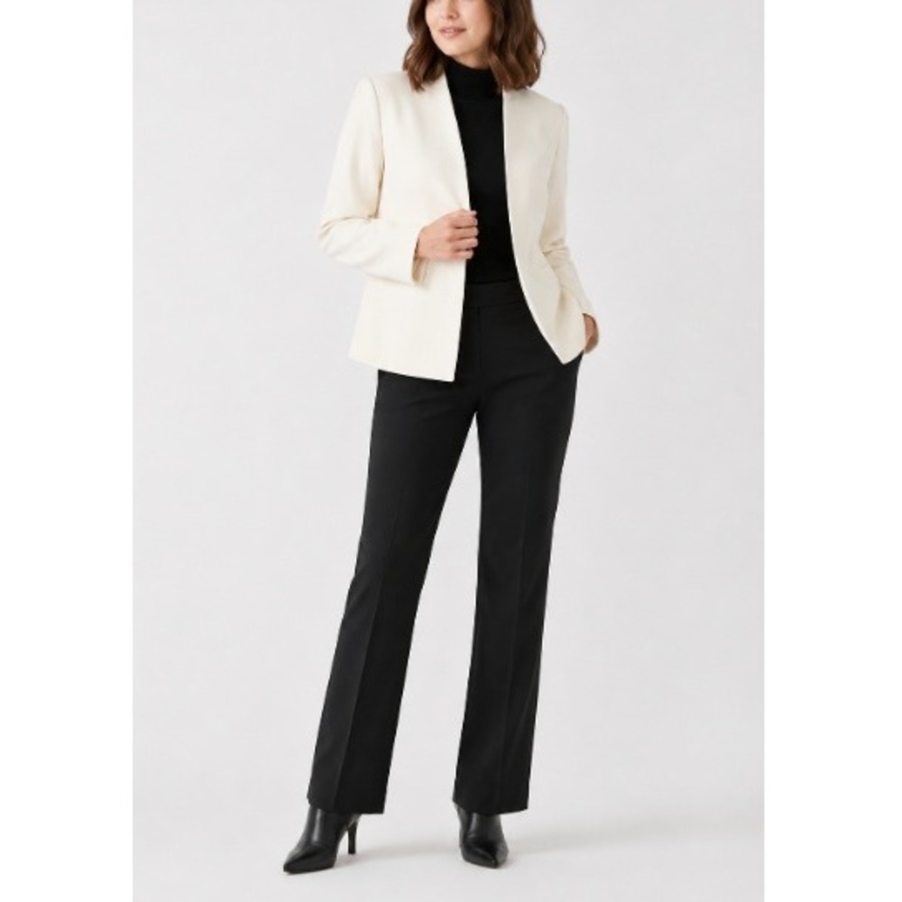 Kasper Women's Off White Open Front Blazer Jacket Petite Size 2P